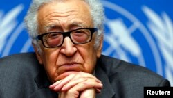 UN-Arab League envoy for Syria Lakhdar Brahimi said security problems were delaying the evacuation of women and children from the city of Homs.