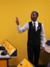 Physics teacher Umar Ukasha theaching Moldovan students in Chisinau