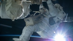 NASA astronaut Terry Virts during a space walk in 2015
