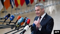 Austrijski kancelar Karl Nehamer na samitu Evropskog saveta u Briselu, 21. mart 2024.
