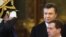 Ukrainian President Viktor Yanukovych with Russian President Dmitry Medvedev at the Kremlin in Moscow in early May