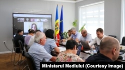 Imagine de la ședința extraordinară bilaterală moldo-ucraineană la care s-a discutat pentru situația hidrologică de pe Nistru, 31 iulie 2026