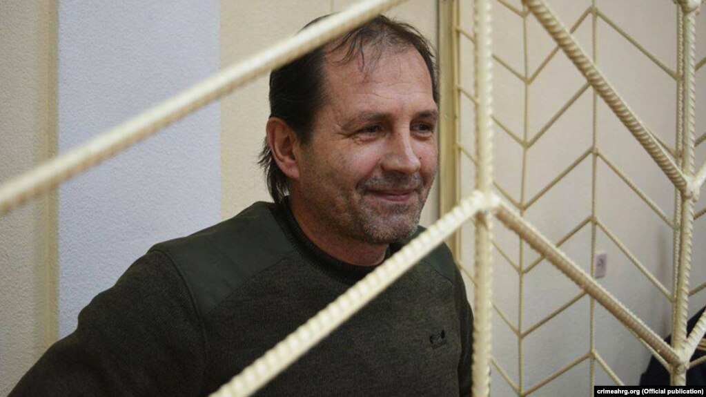 Украинский активист Владимир Балух во время судебного заседания