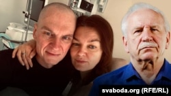 Каляж: Анджэй Пачобут з жонкай Аксанай, Валер Карбалевіч