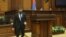 Armenia - Vilen Gabrielian leaves the podium after speaking during a session of the Armenian parliament, Yerevan.
