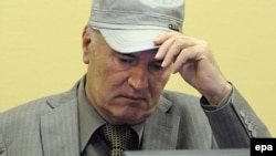 Ratko Mladić u sudnici Haškog tribunala, juni 2011.