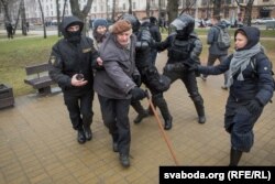 День свободы в Минске, задержание людей в центре столицы Беларуси, 25 марта 2017 года