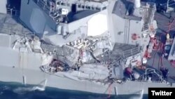 تصاویر منتشر از ناو «یو‌اس‌اس فیتزجرالد»