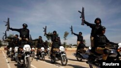 File photo of a police parade in Pakistan.