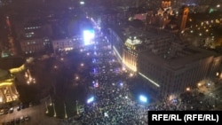 Protest sa zahtevom za objektivno izveštavanje RTS-a, Beograd, Srbija, 17. januar 2025.