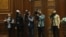 Armenia - Cameramen and a photojournalist follow a session of the Armenian parliament, Yerevan, April 18, 2023.