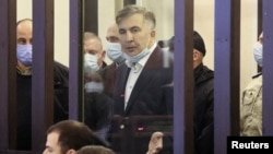 Mikheil Saakashvili in court in Tbilisi on November 29.