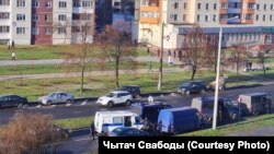  Затрыманьні ў Менску на вуліцы Жукоўскага, 6 сьнежня