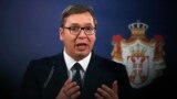 SERBIA -- Serbian President Aleksandar Vucic speaks during a press conference in Belgrade, Decembver 3, 2018