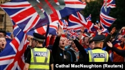 Demonstracije unionista u Glasgowu, septembar 2014.