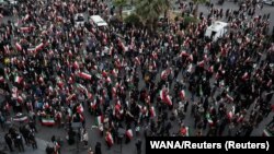 İranda ABŞ-İsrail zərbələrinə qarşı etirazlar