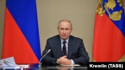 Президент соседней России Владимир Путин на совещании Совета безопасности РФ в Кремле, 21 февраля 2020 года