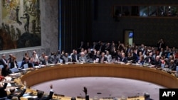 United Nations Security Council members vote on the Iran resolution at the UN headquarters in New York, July 20, 2015