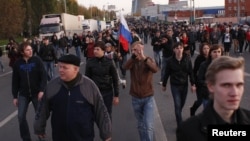 Орусия -- Брюлеводогу нааразылыкка чыккандар. Москва, 13-октябрь, 2013.