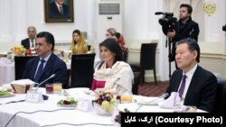 A UN Security Council delegation meeting with Afghan leaders in Kabul