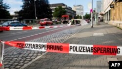 В районе нападения в Ройтлингене (Германия, 24 июля 2016 года) 
