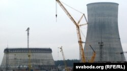 Беларуская АЭС, якая будуецца каля Астраўца