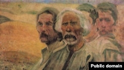 Țărani, pictură de Abgar Baltazar, 1907