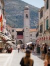 Croatia - Tourists are seen at Stradun street in Dubrovnik, amid the spread of the coronavirus disease (COVID-19), Croatia, July 28, 2020. Picture taken July 28, 2020