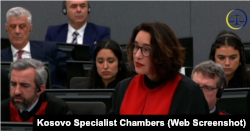 Nina Tavakoli gjatë seancës së 11 shkurtit në Hagë.