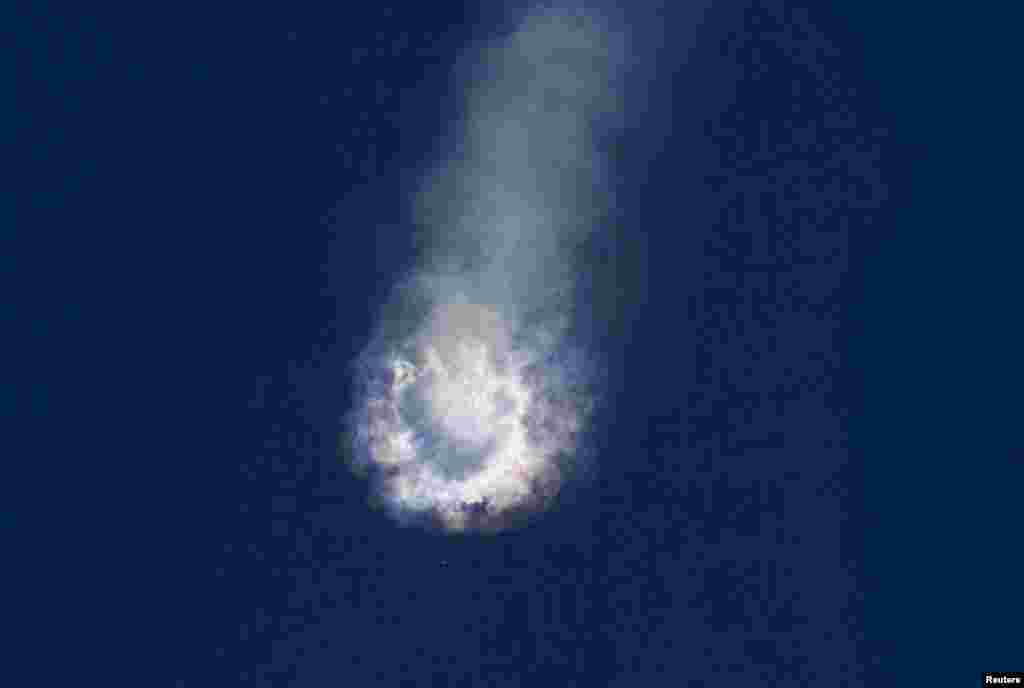 An unmanned SpaceX Falcon 9 rocket explodes after liftoff from Cape Canaveral, Florida, on June 28. The explosion destroyed a cargo ship bound for the International Space Station. Reuters/Mike Brown)