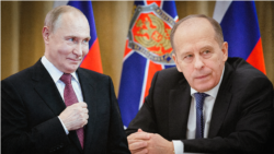 Президент России Владимир Путин, глава ФСБ Александр Бортников