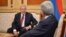 Armenia - President Serzh Sarkisian (R) meets with former Prime Minister Armen Sarkissian in Yerevan, 16 February 2017.