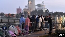 Лягер уцекачоў у Кале 26 кастрычніка.