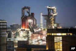 Uzina metalurgică Thyssenkrupp Steel Europe din Duisburg, Germania, la 11 octombrie 2023.