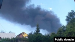Ілюстраційне фото. Дим над Сергієво-Посадським округом після удару дронів 4 липня, фото опублікував губернатор області