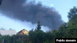 Дым над Сергиево-Посадским округом после удара дронов 4 июля, иллюстративное фото 