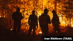 Лесной пожар в Якутии, август 2021 года