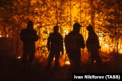 Лесные пожары в Якутии, август 2021 года