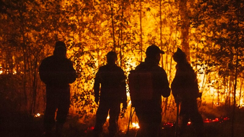 В Оренбургской области во время тушения природного пожара погиб доброволец