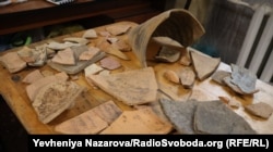 Кераміка піднята з Дніпра біля Хортиці під час цьогорічних досліджень