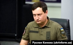 Ukrainian military intelligence official Andriy Yusov (file photo)