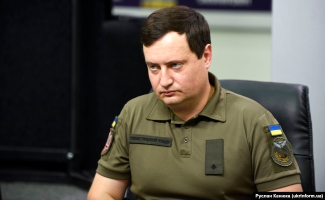 Ukrainian military intelligence official Andriy Yusov (file photo)