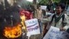 Protesters in Jakarta on 8 February