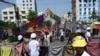 Barikade na ulicama Janguna protiv vojske i policije, 3. mart 2021. 