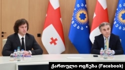 ირაკლი კობახიძე (მარცხნივ) და ბიძინა ივანიშვილი.