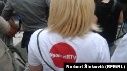 Sa jednog od protesta 'Podrži RTV'