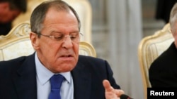 "All attempts to turn Russia into a party to the conflict are counterproductive and have no chance of success," Russian Foreign Minister Sergei Lavrov told the State Duma on November 19. (file photo)