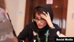 Ghazal Hakimifard, Iranian Women's Chess Championship title-holder. Undated photo from social media. 