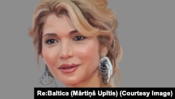 Портрет Гульнары Каримовой, старшей дочери покойного президента Узбекистана Ислама Каримова.