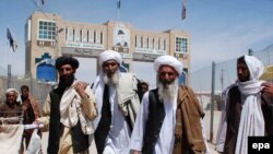 The 'Friendship Gate' on the Chaman border crossing between Pakistan and Afghanistan.